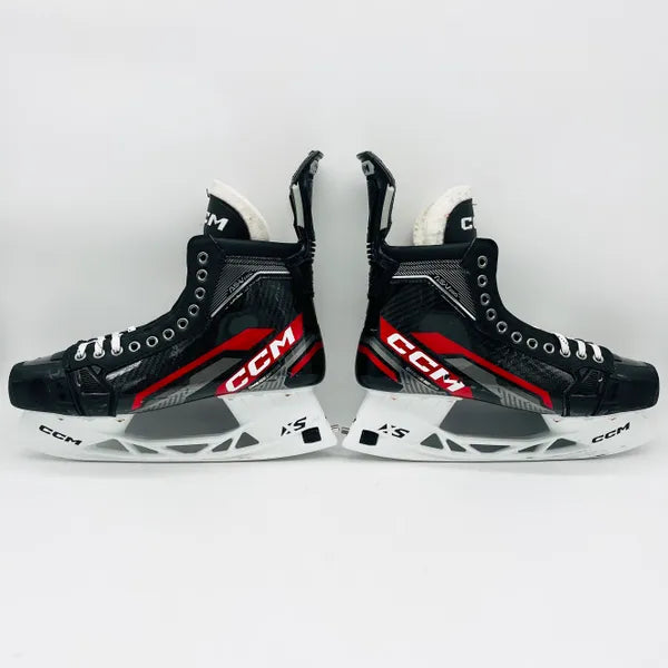 black skates with red detail