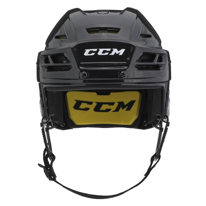 Black helmet with yellow/black padding 