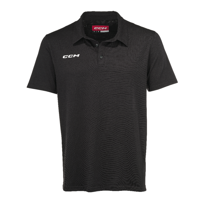 black ccm polo shirt