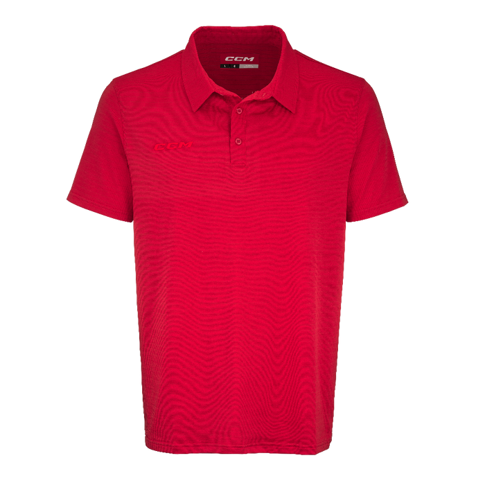 Red ccm polo shirt
