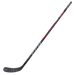 black hockey stick with red writing and details