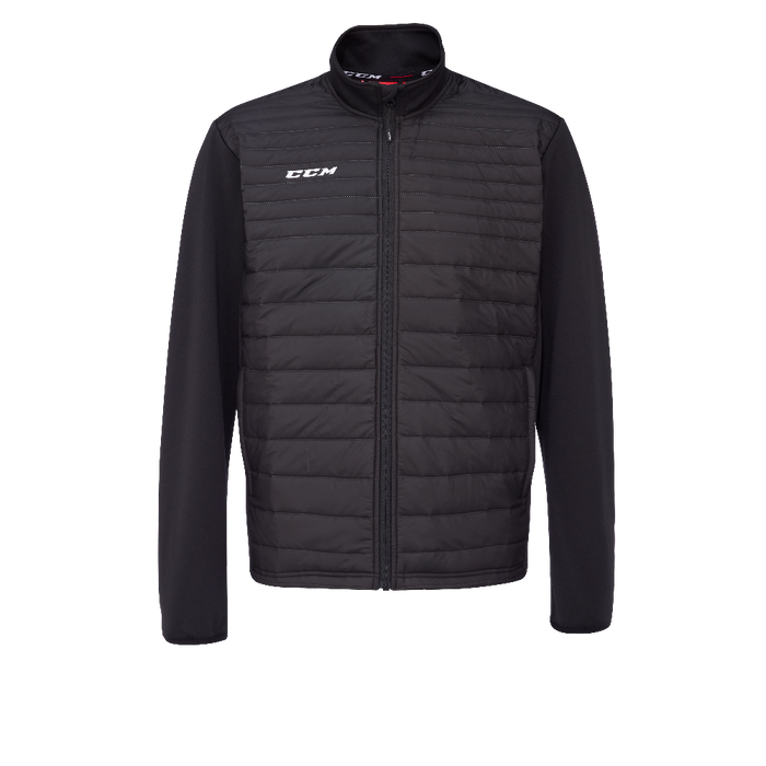 black ccm quilted jacket