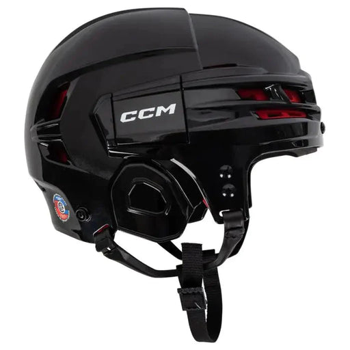 black helmet with red lining