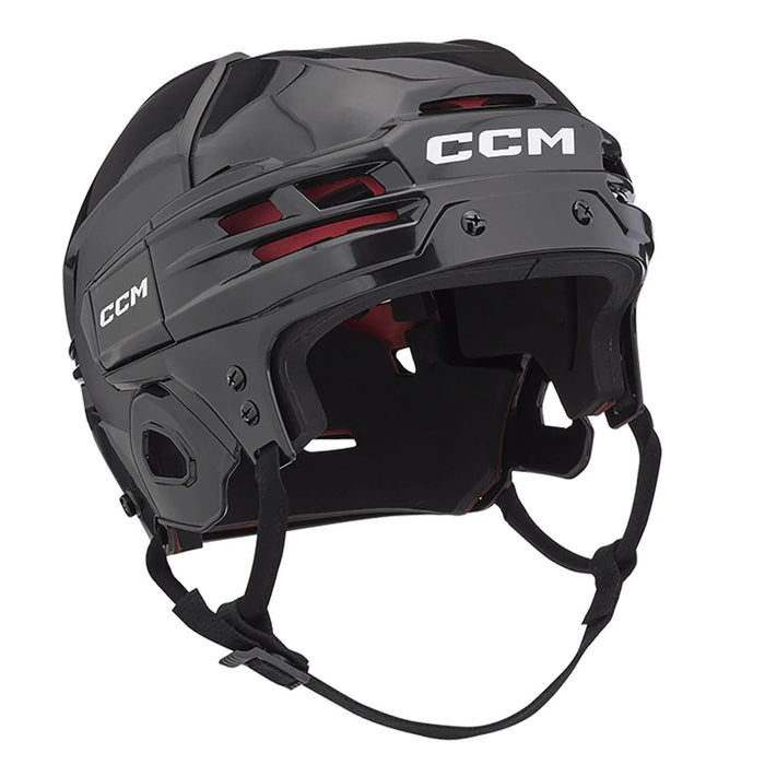 black helmet with red lining
