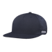 black flat brim hat