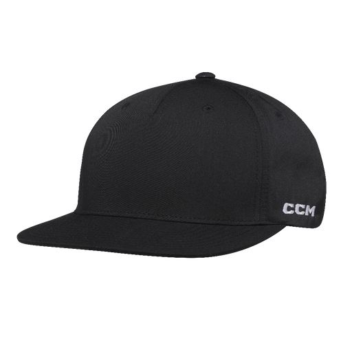 black flat brim hat