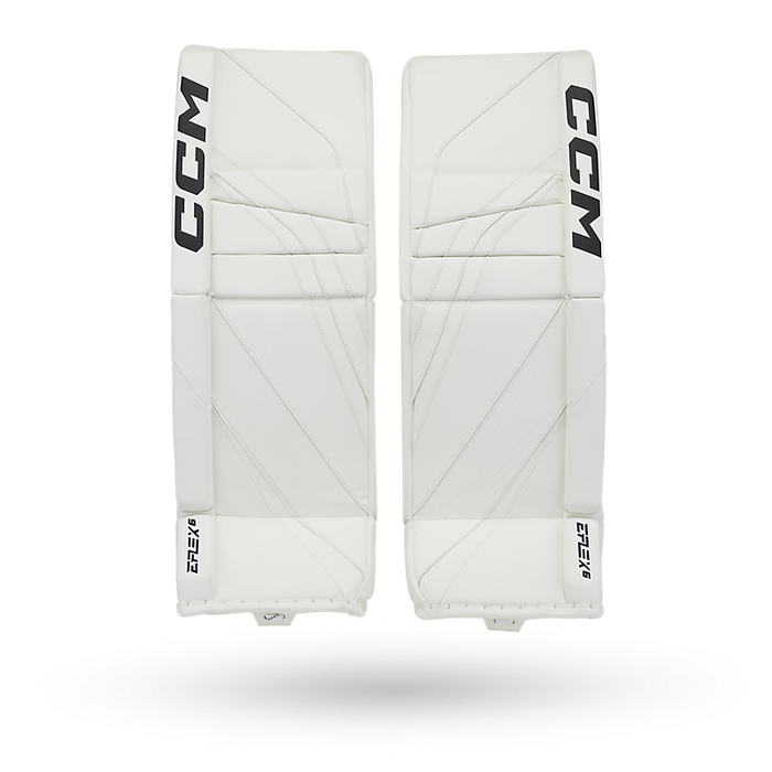 white goalie pads