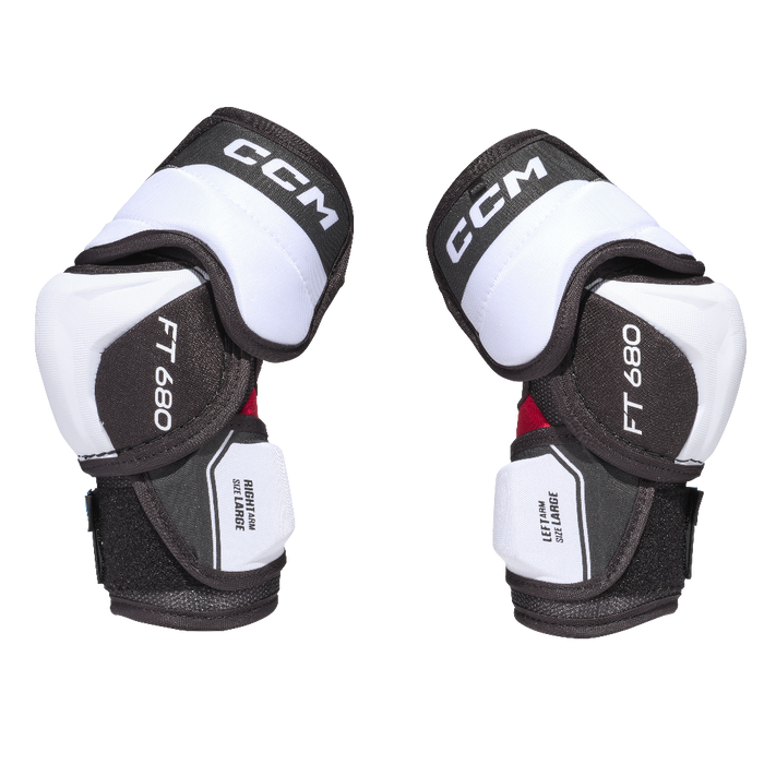 black and white elbow pads