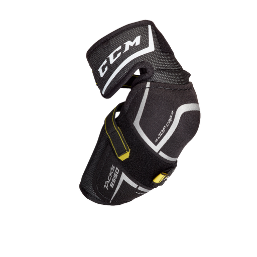 Black elbow pads with white detail