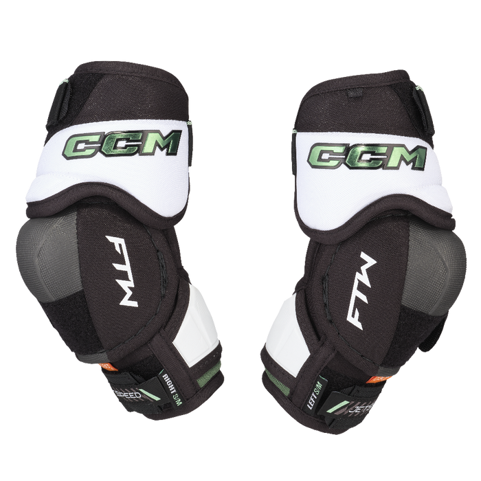 black and white elbow pads