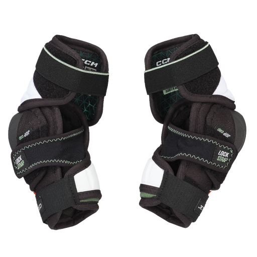 black and white elbow pads