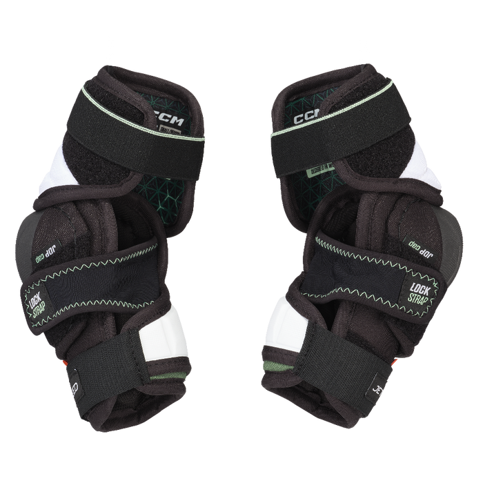 black and white elbow pads