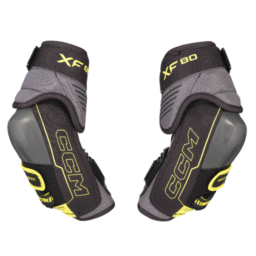 grey elbows with yellow accents