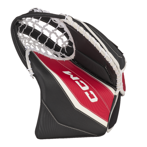 Black and red goalie glove