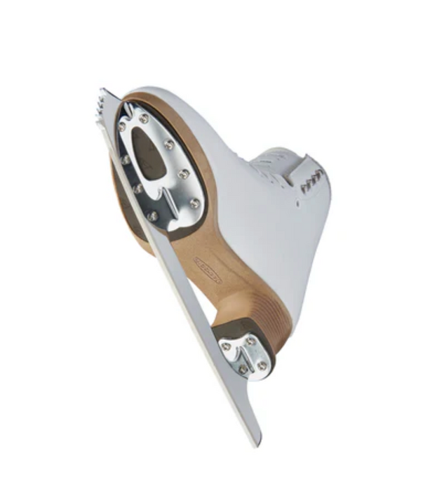 White jackson figure skate underneath 