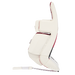 white and red goalie pads