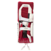 white and red goalie pads