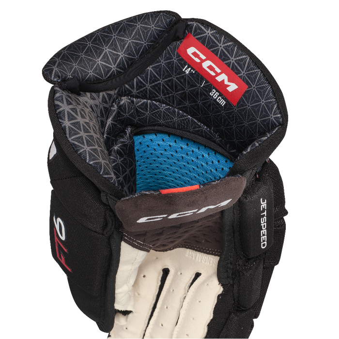 black gloves with glue lining