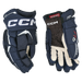 Blue gloves with white lining