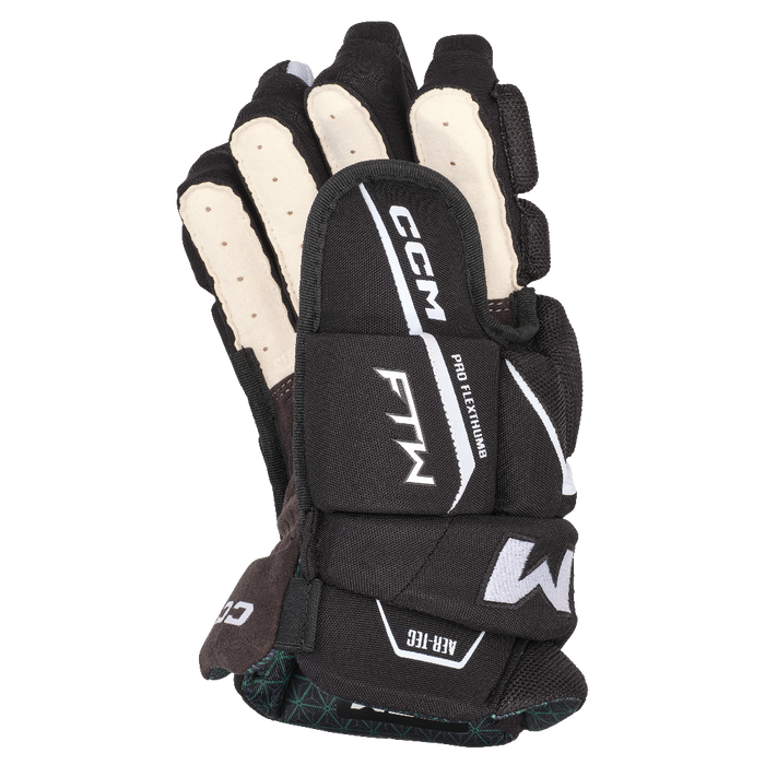 black and white glove