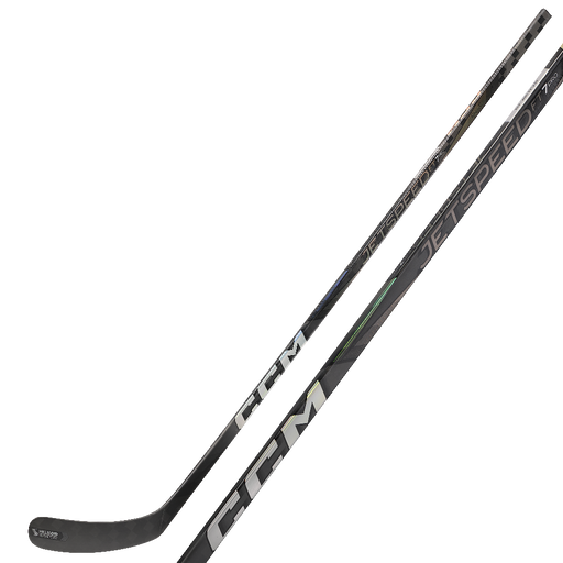 Black ccm stick with silver accents