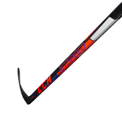 Black stick with red detail and blue highlights