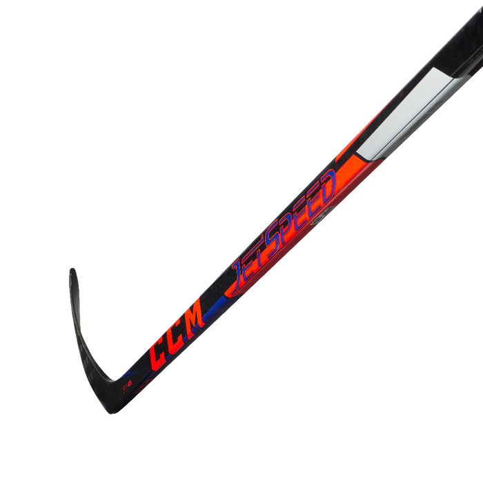 Black stick with red detail and blue highlights