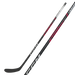 Black hockey stick with red and silver accents