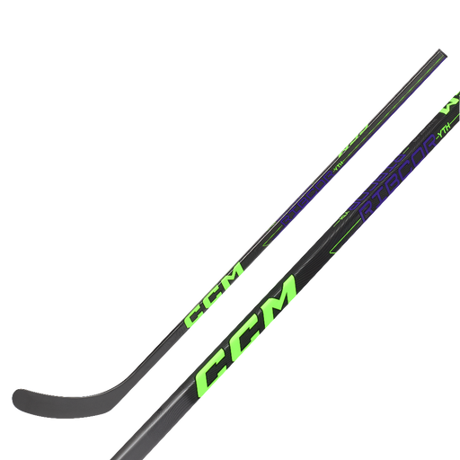 black stick with neon green and purple writing