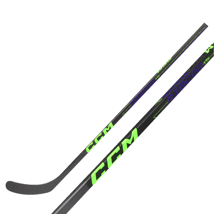 black stick with neon green and purple writing
