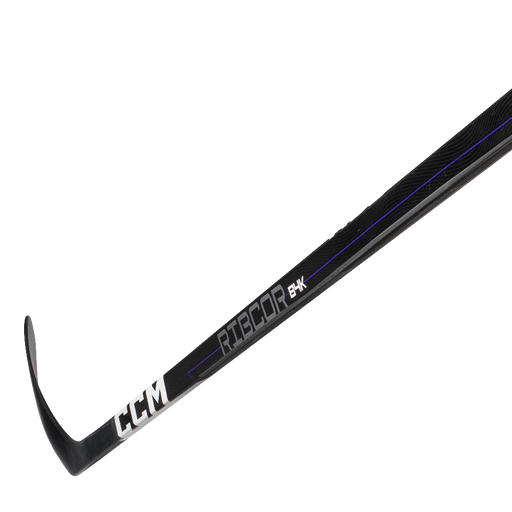 Black CCM hockey stick on a white background