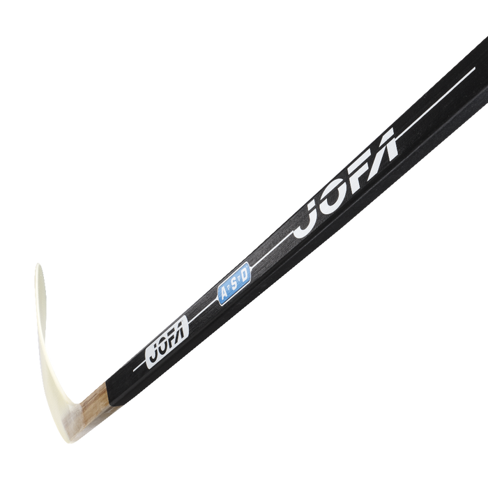 black wooden stick with white accents