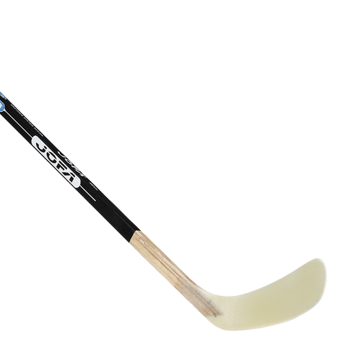 black wooden stick with white accents