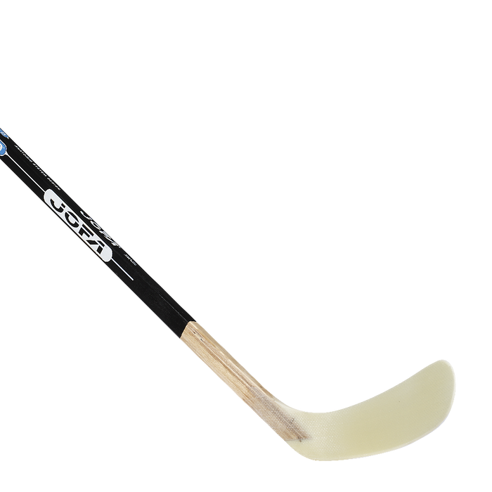 black wooden stick with white accents