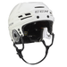 White helmet with black mesh padding
