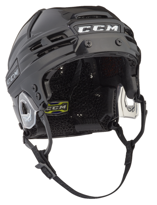 Black helmet with black mesh padding