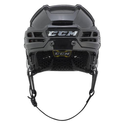Black helmet with black mesh padding