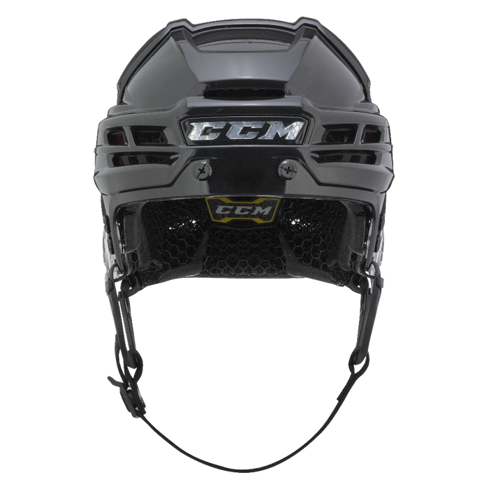 Black helmet with black mesh padding