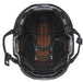 Black helmet with black mesh padding