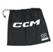 black helmet bag with white ccm logo