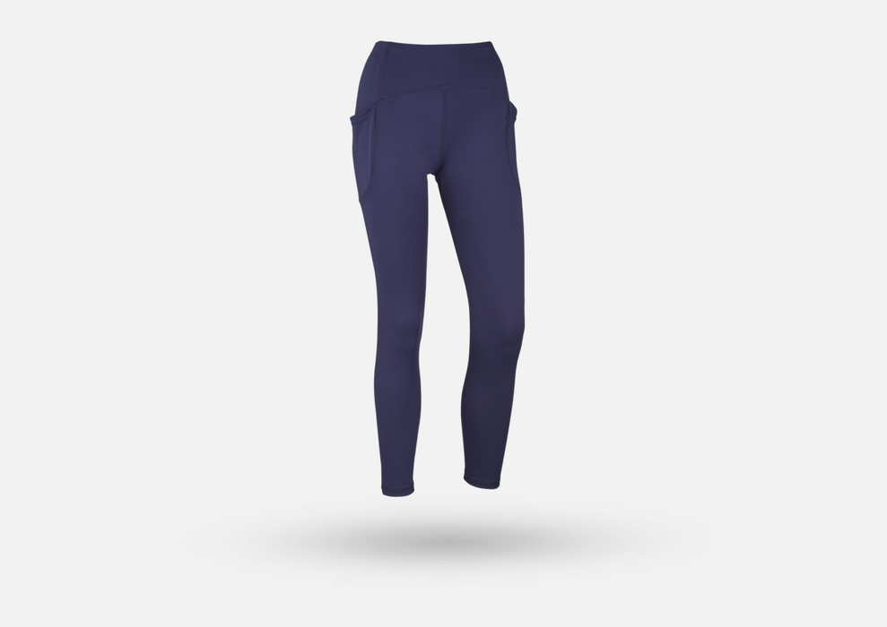 Navy blue ccm womens leggings front