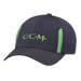 Black ccm golf cap with green accents