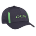 Black ccm golf cap with green accents