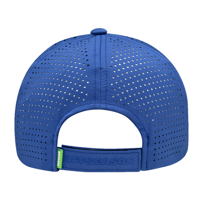 Blue ccm golf cap back