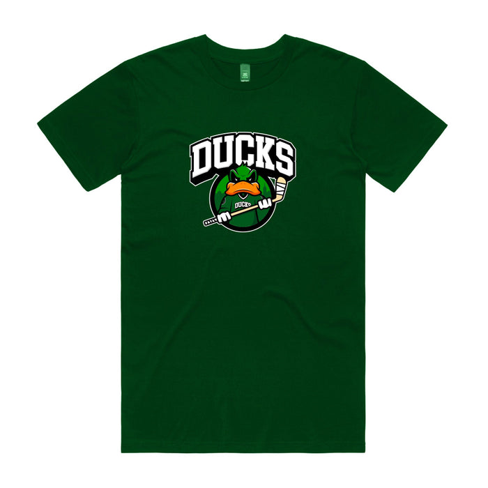 green shirt with ducks logo