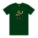 Green shirt with quackers logo