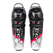 Black shin guards with white and red details