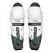 White and green shin guards