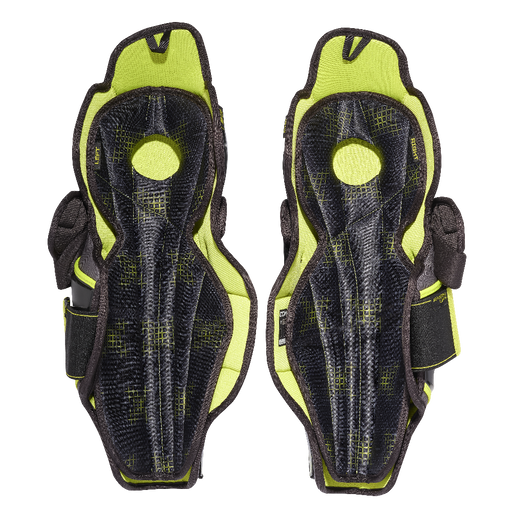 black and yellow shin guards