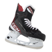 Black and red skates, with white and red laces and red lining